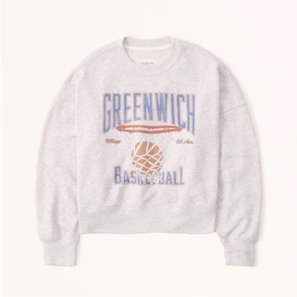 Abercrombie & Fitch Sunday Crew Greenwich Basketball Pullover XS